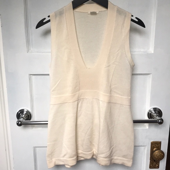 JCrew cream cashmere sweater vest S - Picture 1 of 8